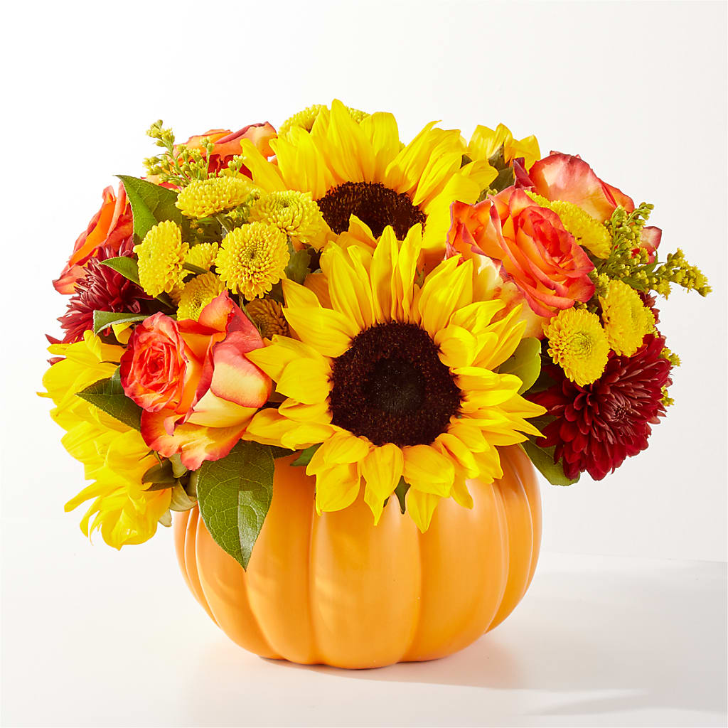 Golden Gourd Pumpkin Bouquet – Floreria Mexico #2, Torrance CA