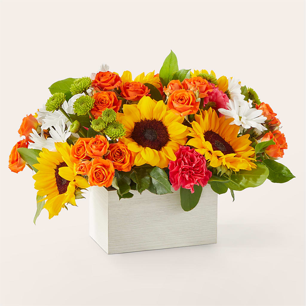 Sun-drenched Blooms Box Bouquet – Floreria Mexico #2, Torrance CA