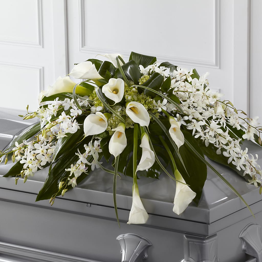 Angel Wings Casket Spray – Floreria Mexico #2, Torrance CA