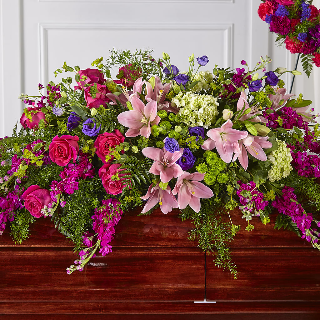Radiant Tribute Casket Spray – Floreria Mexico #2, Torrance CA