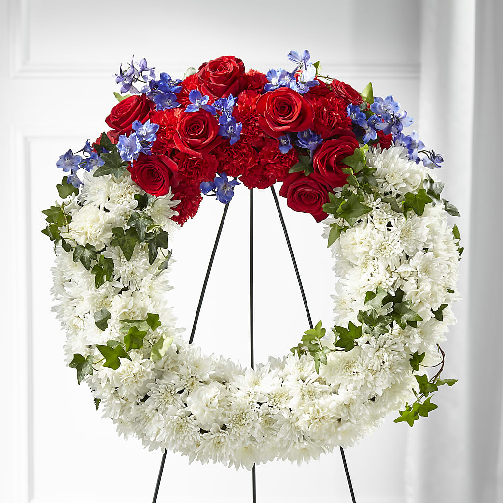 Patriotic Passion Wreath – Floreria Mexico #2, Torrance CA