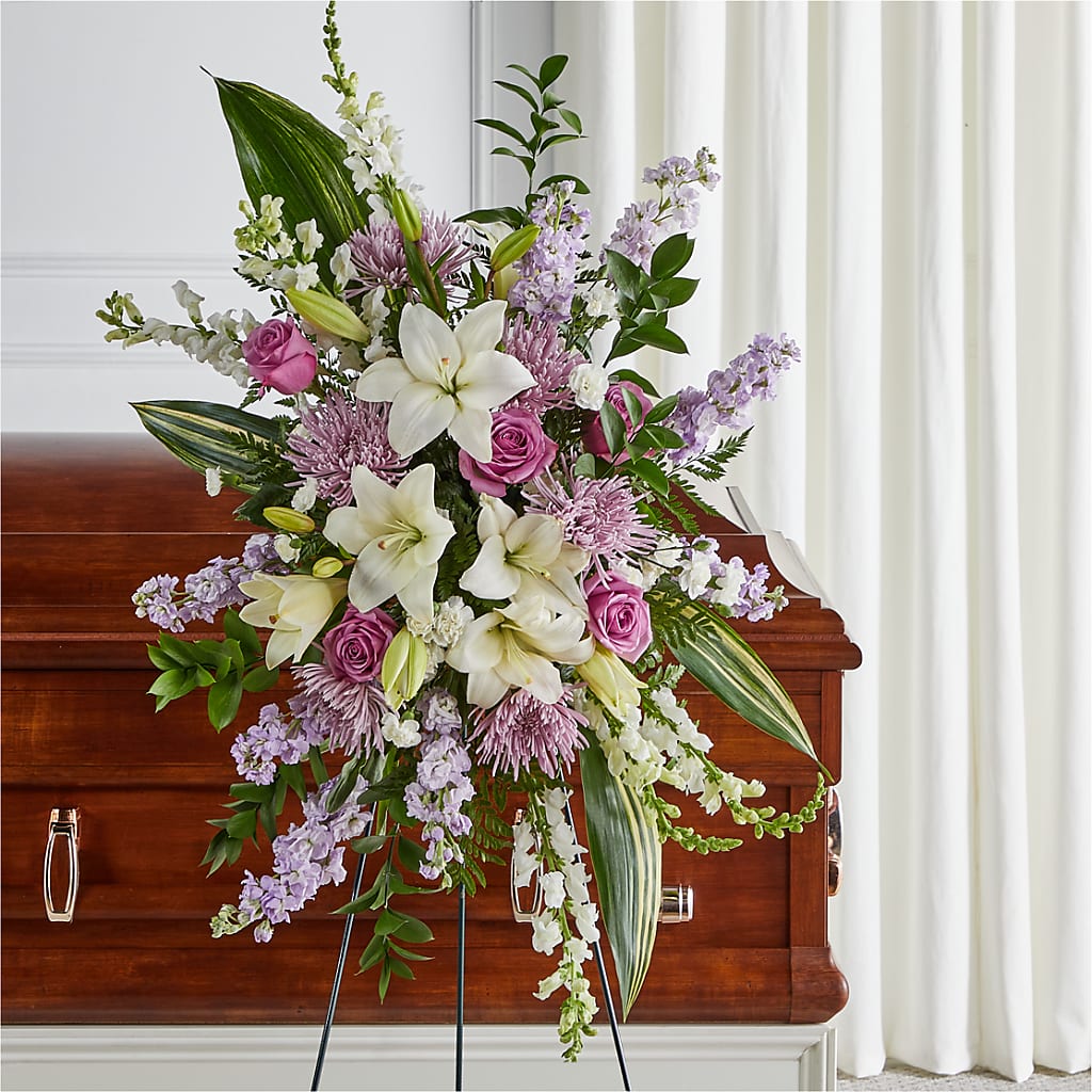 Grateful Hearts Standing Spray – Floreria Mexico #2, Torrance CA