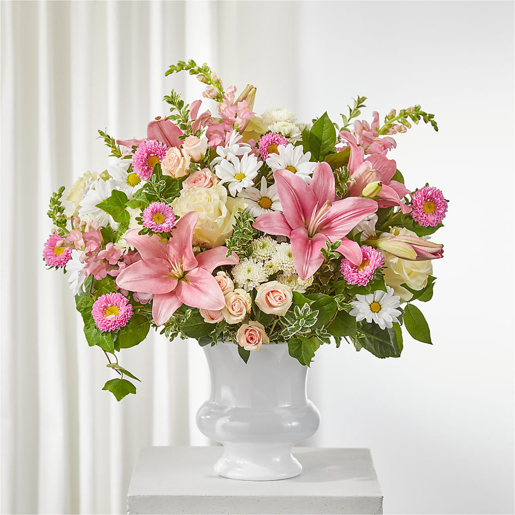 Empathetic Blooms Urn Arrangement – Floreria Mexico #2, Torrance CA