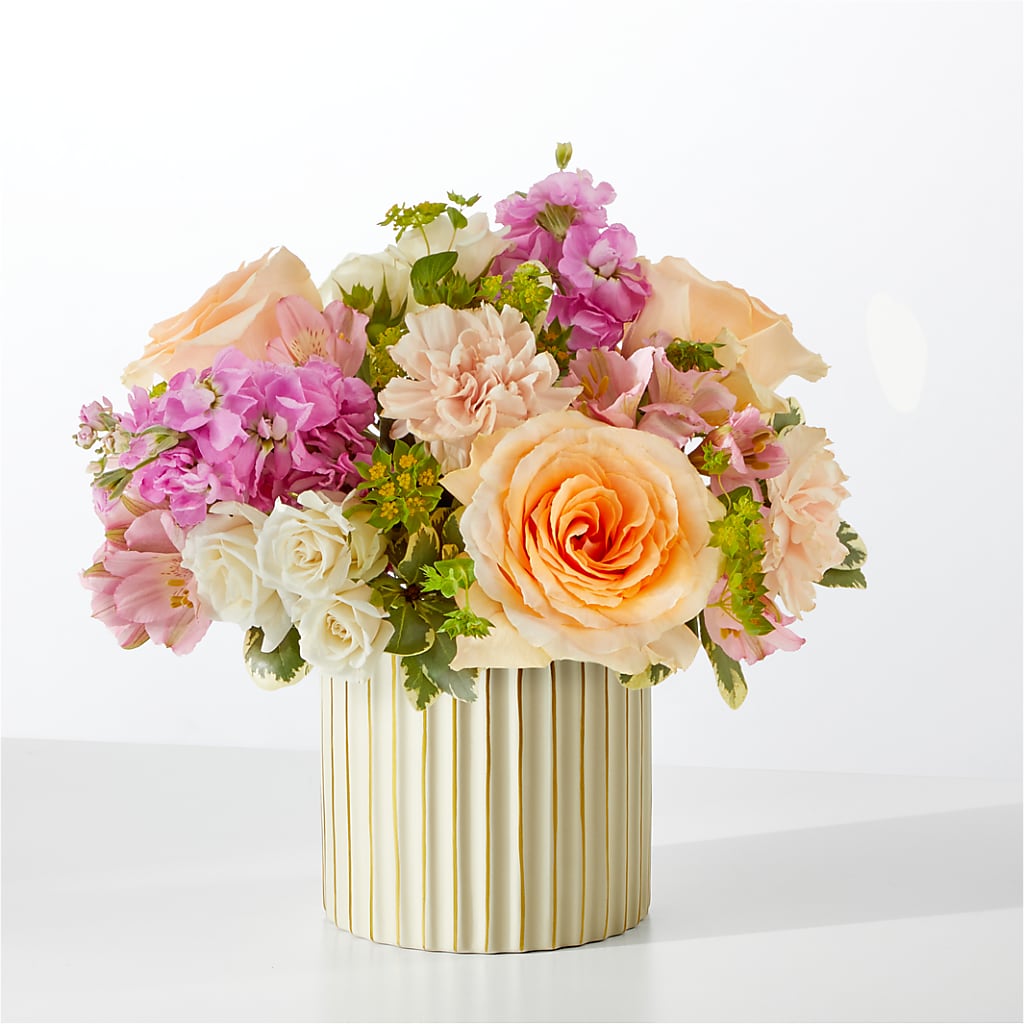 Paradise Bouquet with Ivory Vase – Floreria Mexico #2, Torrance CA