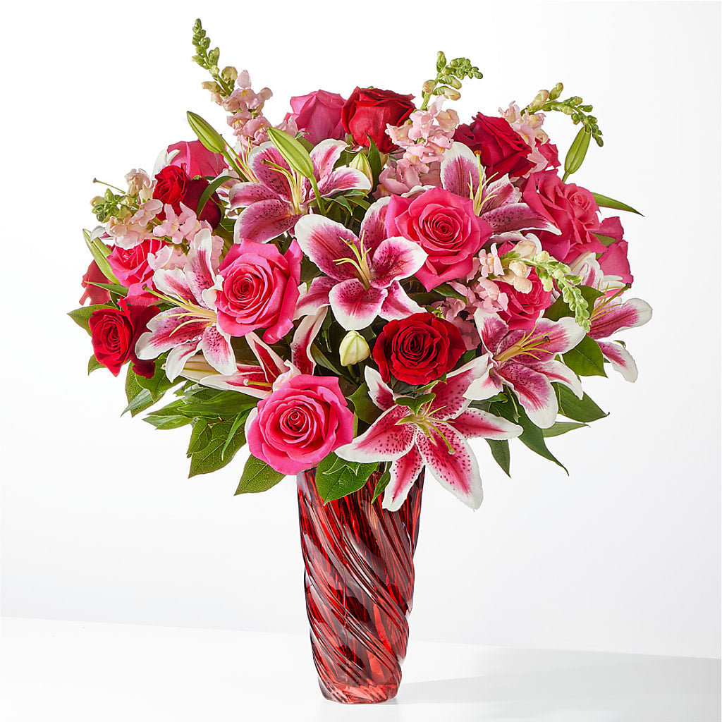 Always You Bouquet with Luxe Swirl Vase – Floreria Mexico #2, Torrance CA