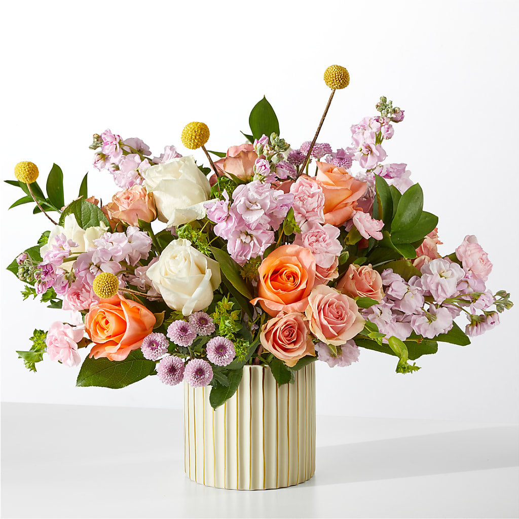 French Market Bouquet with Ivory Vase – Floreria Mexico #2, Torrance CA