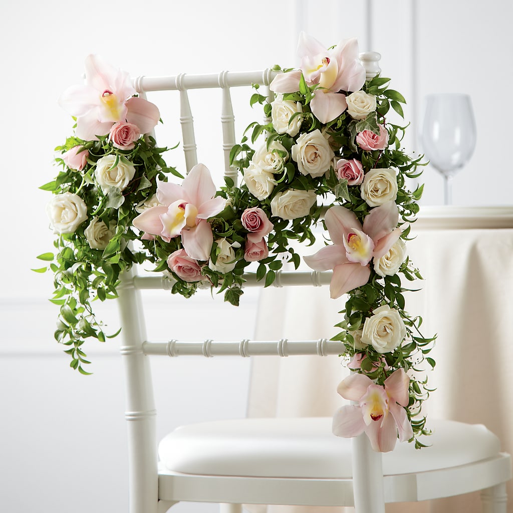 Orchid Rose Chair Décor – Floreria Mexico #2, Torrance CA