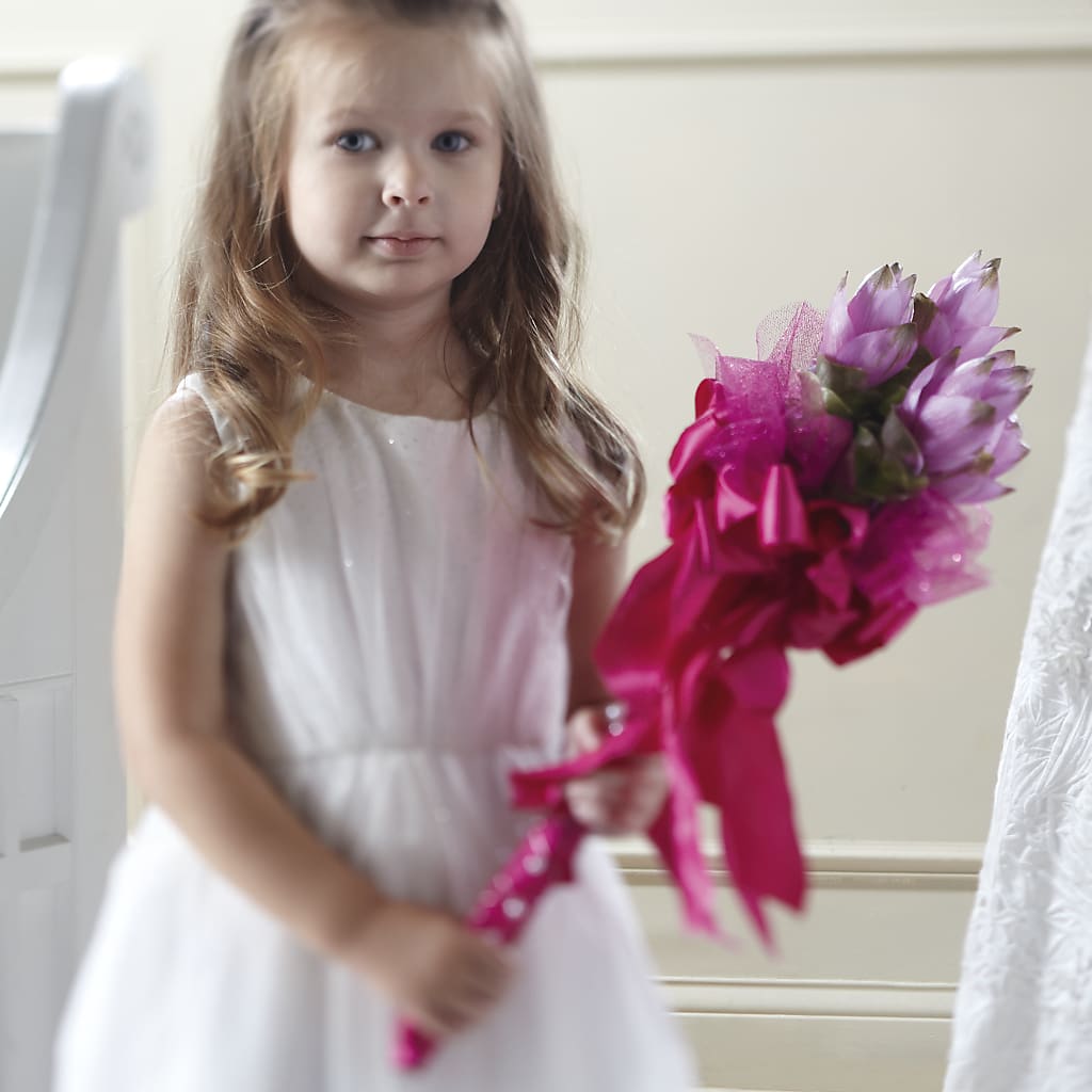 Sparkle Pink Flower Girl Bouquet – Floreria Mexico #2, Torrance CA