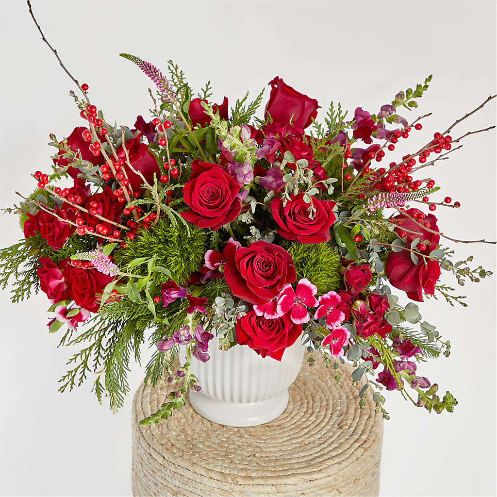 Big Red Bow Bouquet –  Floreria Mexico #2, Torrance CA