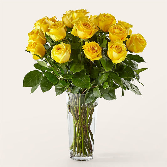Long Stem Yellow Rose Bouquet –  Floreria Mexico #2, Torrance CA
