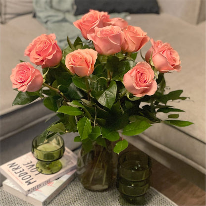 Long Stem Pink Rose Bouquet –  Floreria Mexico #2, Torrance CA
