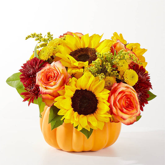 Golden Gourd Pumpkin Bouquet –  Floreria Mexico #2, Torrance CA