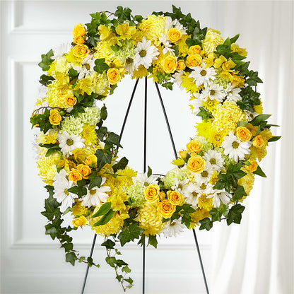 Golden Remembrance Wreath –  Floreria Mexico #2, Torrance CA
