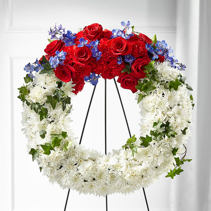 Patriotic Passion Wreath –  Floreria Mexico #2, Torrance CA