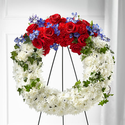 Patriotic Passion Wreath –  Floreria Mexico #2, Torrance CA