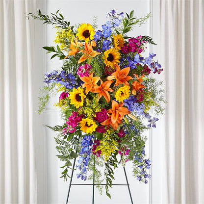 Sunlit Memories Standing Spray (Standard) –  Floreria Mexico #2, Torrance CA