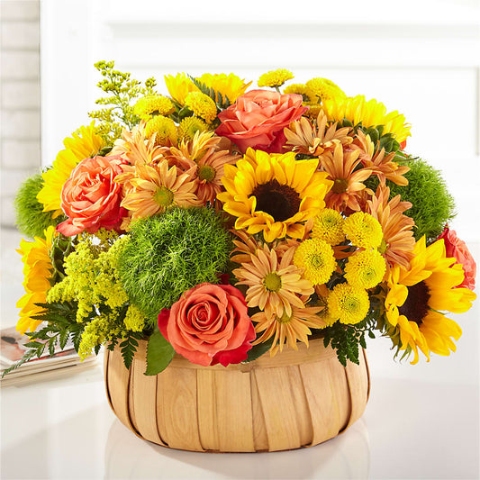 Harvest Sunflower Basket –  Floreria Mexico #2, Torrance CA