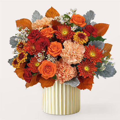 Merlot Bouquet with Ivory Vase –  Floreria Mexico #2, Torrance CA