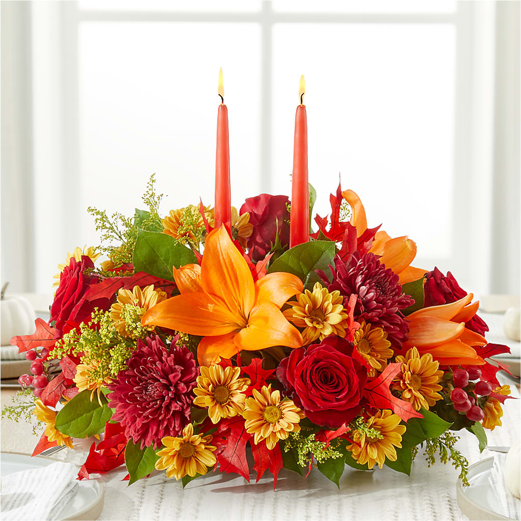 Autumn's Embrace Centerpiece –  Floreria Mexico #2, Torrance CA
