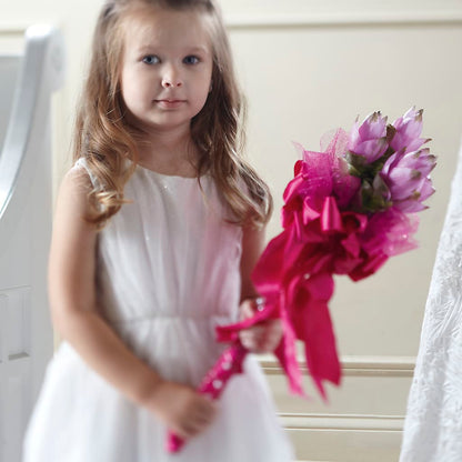 Sparkle Pink Flower Girl Bouquet –  Floreria Mexico #2, Torrance CA